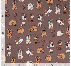 Jersey-Stoff "Sweet Dogs"