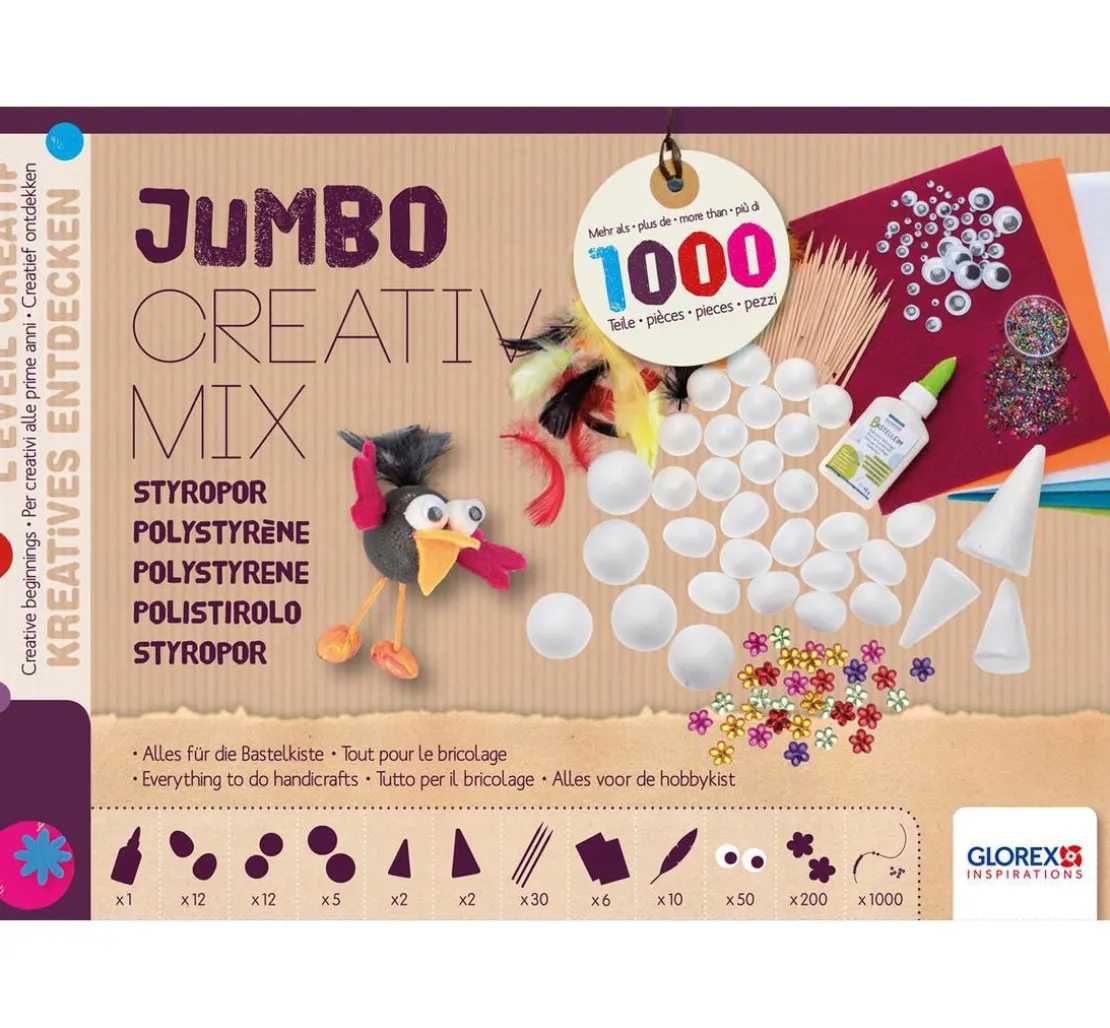 Jumbo Creativ-Mix "Styropor", ca. 1.000 Teile