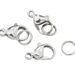 Karabinerhaken, Edelstahl, 3 Stück