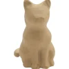 Katze sitzend, Pappmaché