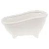 Keramik-Seifenschale "Badewanne", 15x7x7,2cm, weiß glänzend