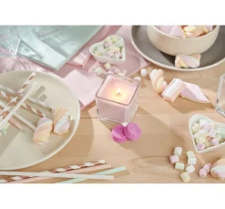 Kerzendochte mit Metallfuß, gewachst