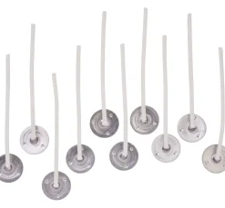 Kerzendochte mit Metallfuß für Votivkerzen, gewachst