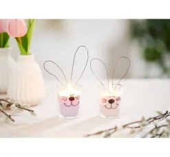 Kerzendochte mit Metallfuß für Votivkerzen, gewachst