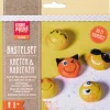 Kneten & Radieren Bastelset "Be Happy"