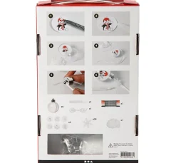 Komplett-Set "Weihnachtskugeln mit Schnee"