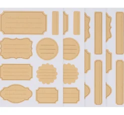 Kraftpapier Sticker "Etiketten liniert"