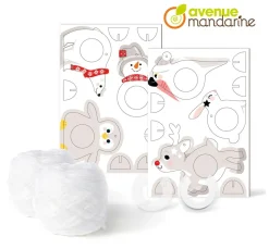 Kreativ-Box "Pompon Weihnachtsanhänger"