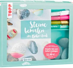 Kreativ-Set "Steine bemalen im Boho-Look"
