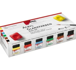 KREUL Acryl Glanzfarben Basis-Set, 6 x 20 ml