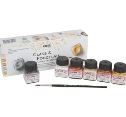 KREUL Glass & Porcelain "Classic - Metallic", 6er-Set