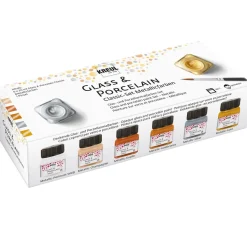 KREUL Glass & Porcelain "Classic - Metallic", 6er-Set