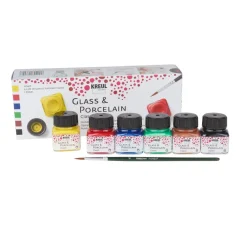KREUL Glass & Porcelain Classic-Set "Grundfarben"
