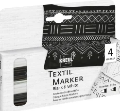 KREUL Textil Marker Opak "Black & White", 4er-Set