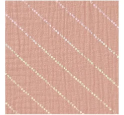 Krinkel-Musselin Baumwoll-Stoff mit Hot-Foil Effekt 