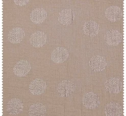 Krinkel-Musselin Baumwoll-Stoff mit Metallic-Effekt "Sakura Blossom Taupe"