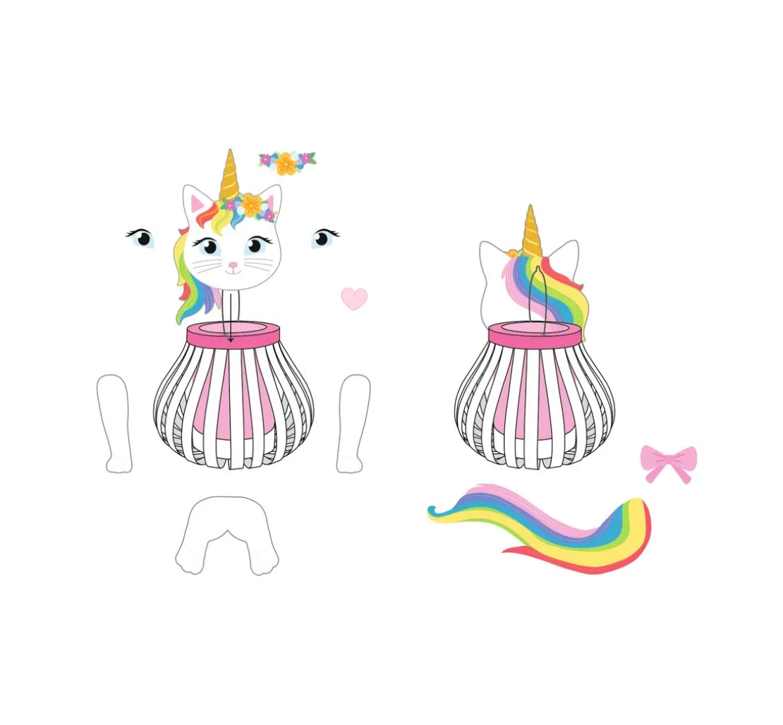 Laternen-Bastelset "Kittycorn"