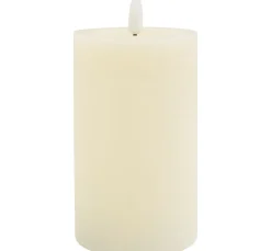 LED-Echtwachskerze "12,5 x 7,5 cm", mit Timer