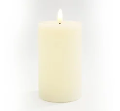 LED-Echtwachskerze "12,5 x 7,5 cm", mit Timer