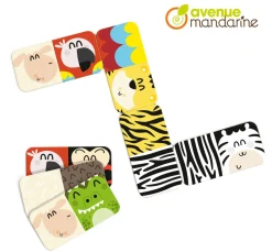 Lernspiel Domino "Tiere und Texturen"