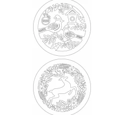 Lightboxes "Birds & Reindeer", 2er-Set