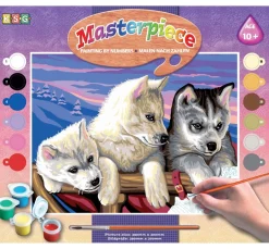 Malen nach Zahlen "Huskies"