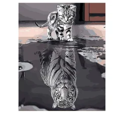 Malen nach Zahlen "Katze und Tiger"