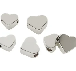 Metall Perlen Herzen