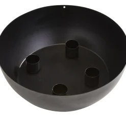 Metall-Adventskerzenhalterschale für 4 Stabkerzen