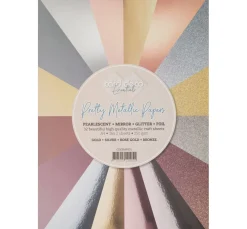 Metallic- und Glitzerpapier-Mix, A4, 32 Blatt