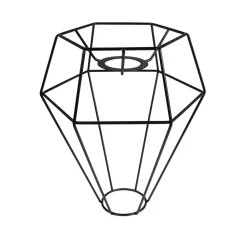 Metall-Lampenschirmrahmen, schwarz beschichtet