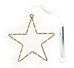 Metall-Stern mit LED-Mini-Lichter inkl. Timer 6/18 Std.