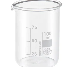 Mischbecher aus Glas mit Skala