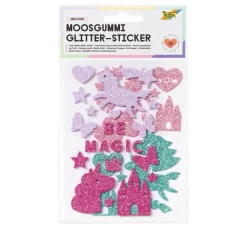 Moosgummi Glitter-Sticker