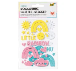 Moosgummi Glitter-Sticker