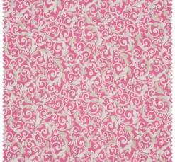 Motiv-Stoff Leinenoptik "Blattwerk"