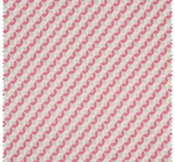 Motiv-Stoff Leinenoptik "Blätterkreise"