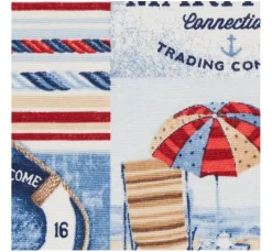 Motiv-Stoff Leinenoptik "By the Sea"