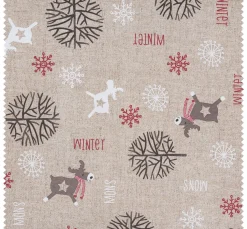Motiv-Stoff Leinenoptik "Frozen"