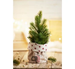 Motiv-Stoff Leinenoptik 