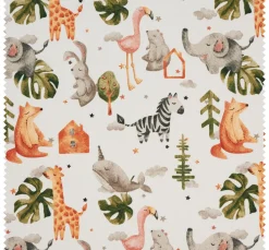 Motiv-Stoff Leinenoptik "Junior"