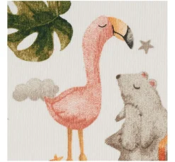 Motiv-Stoff Leinenoptik "Junior"