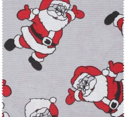 Motiv-Stoff Leinenoptik "Santa"