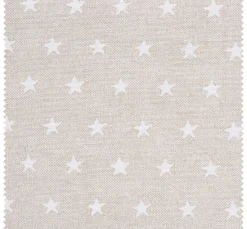 Motiv-Stoff Leinenoptik "Sterne"