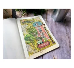 Motiv-Strohseide "Art of Travelling"