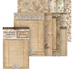 Motiv-Strohseide Backgrounds "Old Lace"