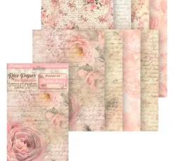 Motiv-Strohseide Backgrounds "Shabby Rose"
