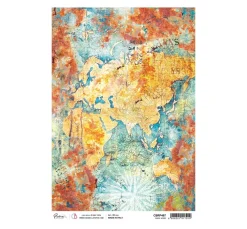 Motiv-Strohseide "Coral Reef - Oxidierung"