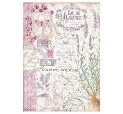 Motiv-Strohseide "Lavendelduft"