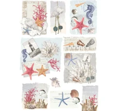 Motiv-Strohseide "Marine"